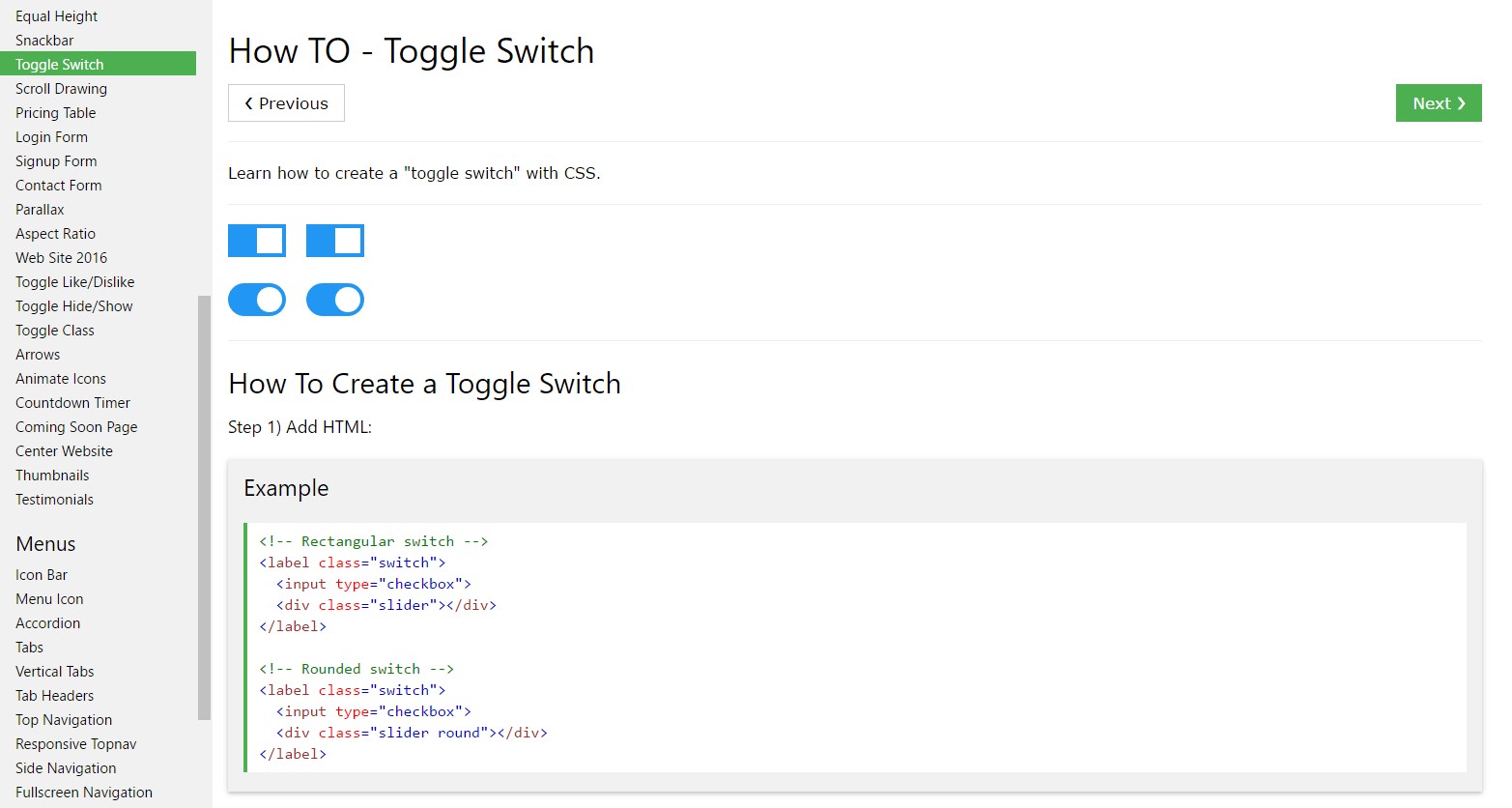  The ways to  generate Toggle Switch